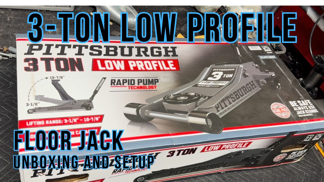 PITTSBURGH 3-TON LOW PROFILE FLOOR JACK (Unboxing and setup)