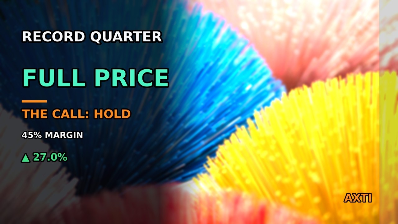 AXT (AXTI): Record Quarter, 45% Margin &mdash; and a Price That Already Knows