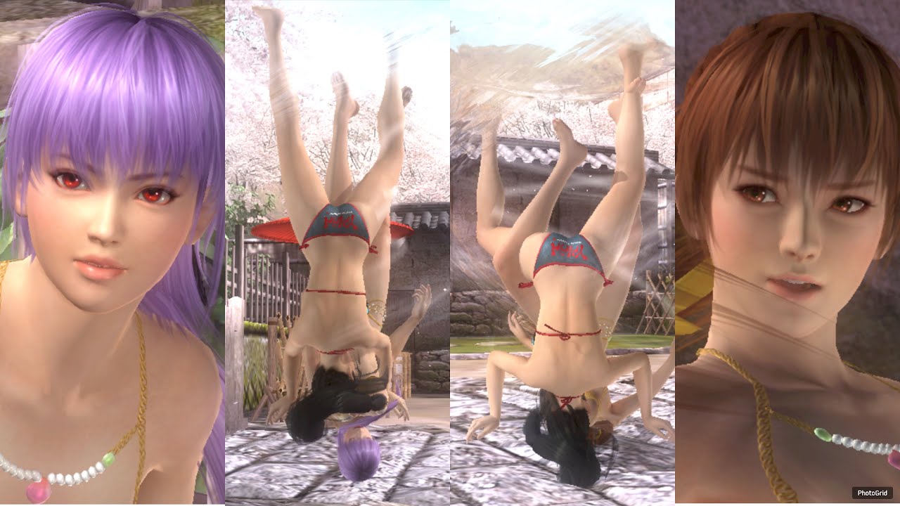 DOA KASUMI and AYANE Tropical Swimsuit Tag Ryona by MOMIJI and Invisible RYU at Garden (リョナ)