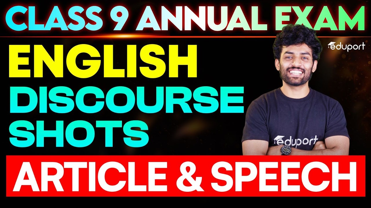How to Write Article and Speech | English Discourse | CLASS 9 English | Eduport
