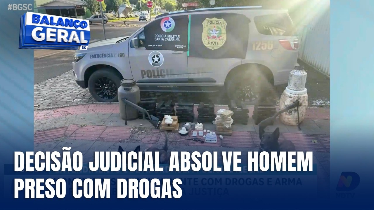 Justiça absolve homem preso com drogas após abordagem ilegal