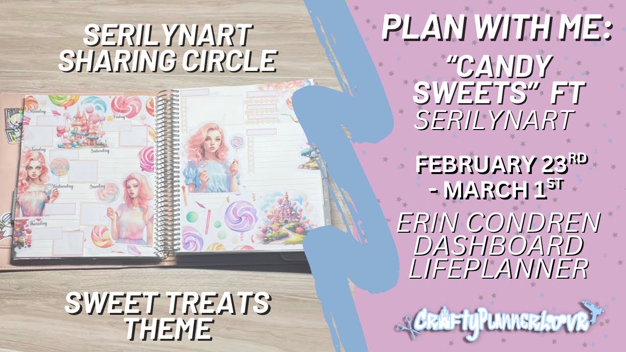 Plan with Me: @SerilynArtShop Sharing Circle (Feb 23- Mar 1) // Erin Condren 2026 Social Planner