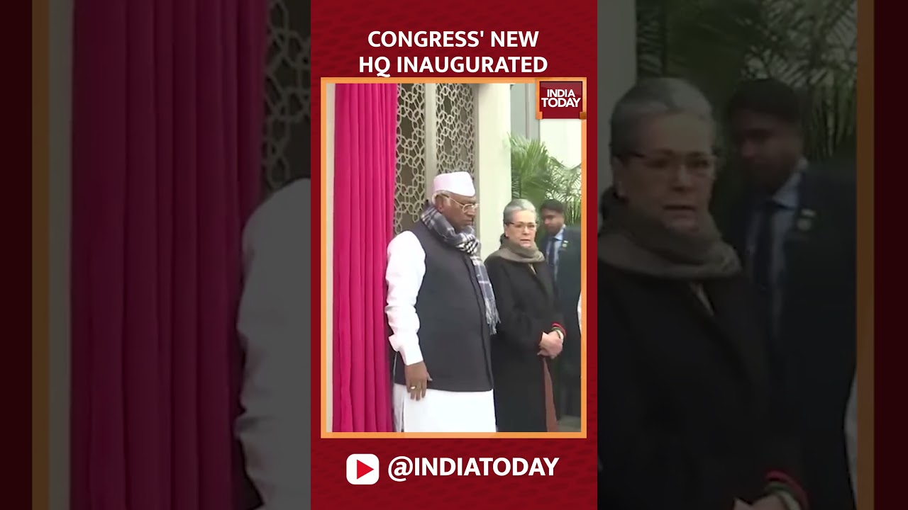 Indian National Congress' New Headquarters Office Inaugurated At Kotla Road, Delhi #shorts #congress
