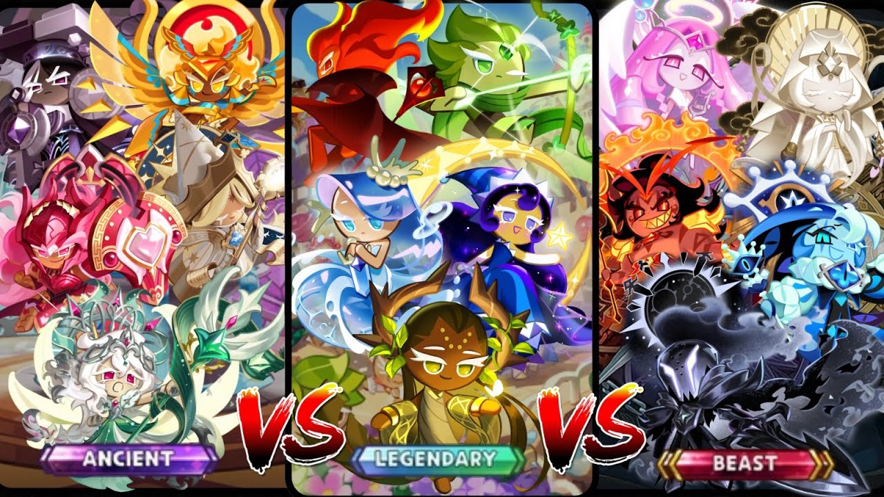LEGENDARY COOKIES VS ANCIENT COOKIES VS BEAST COOKIES - COOKIE RUN KINGDOM