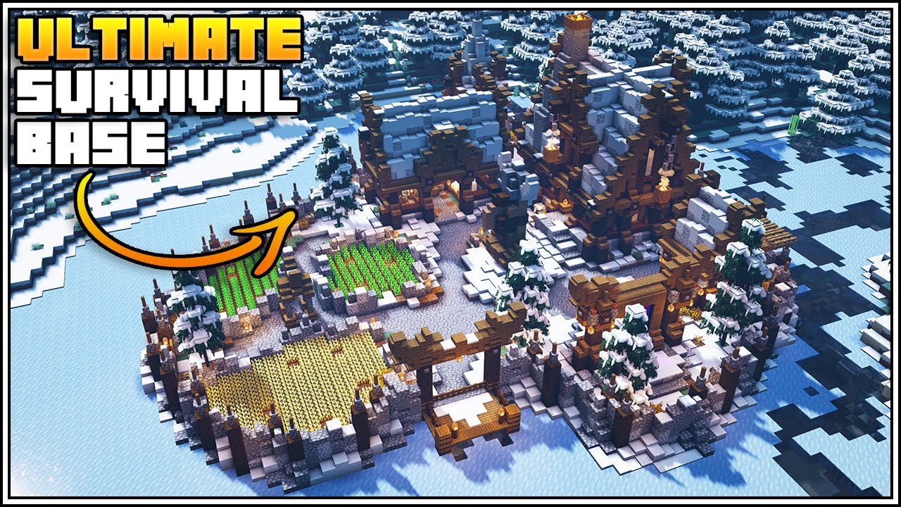Minecraft Timelapse - The Ultimate Survival Base!!! [Snowy Taiga Biome Base] - World Download