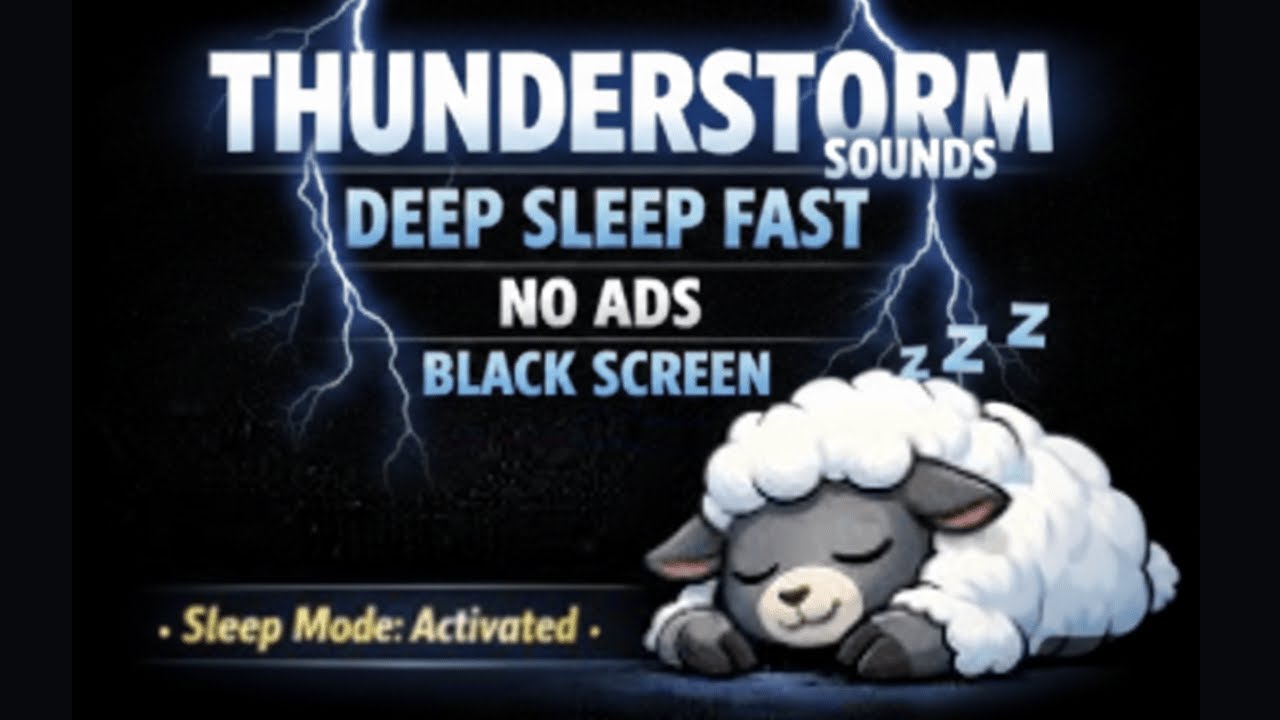 10 Hours of Midnight Thunderstorm • Black Screen for Deep Sleep - Melatonin Release (No Ads) ⛈️💤