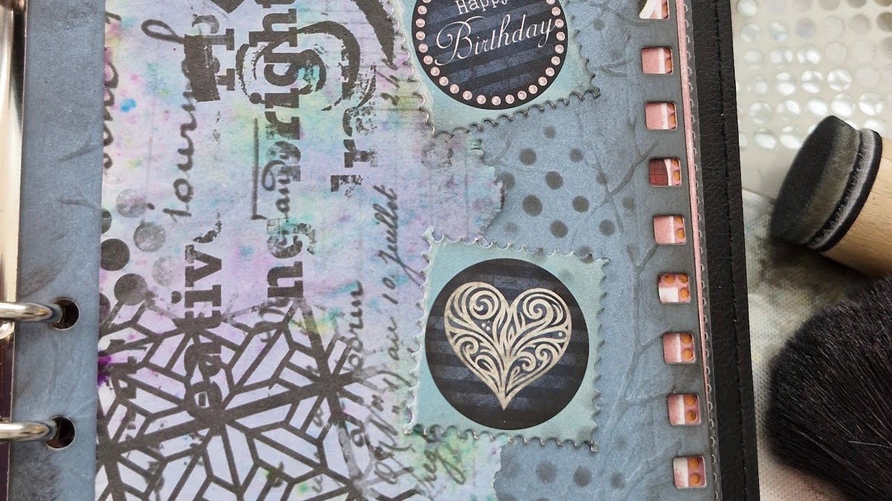 Muster fürs Ringbuch ... Art Journal Seite.