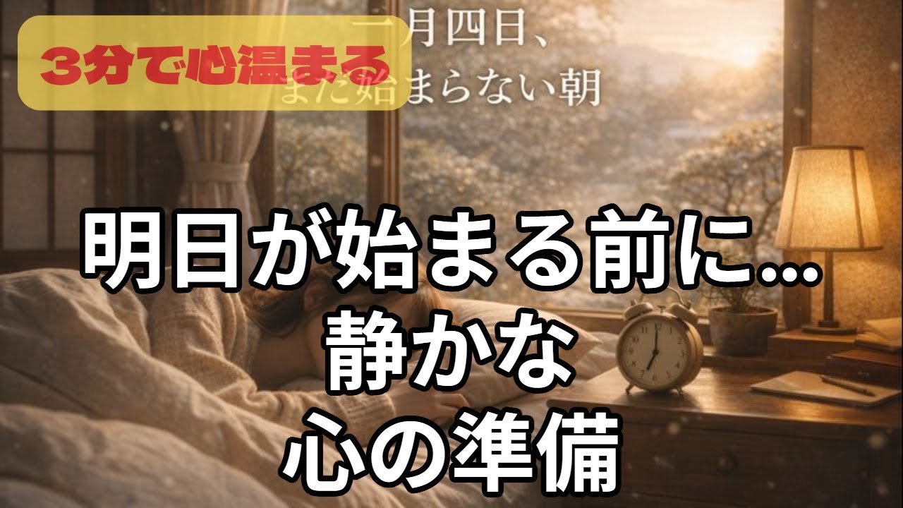 心温まる物語 ～一月四日、まだ始まらない朝～
