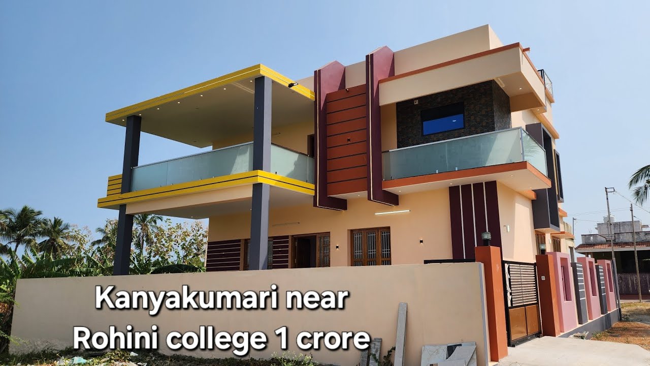 Villa house for sale in Kanyakumari near Rohini college 5 cent land 3000 sq.ft built area furnished