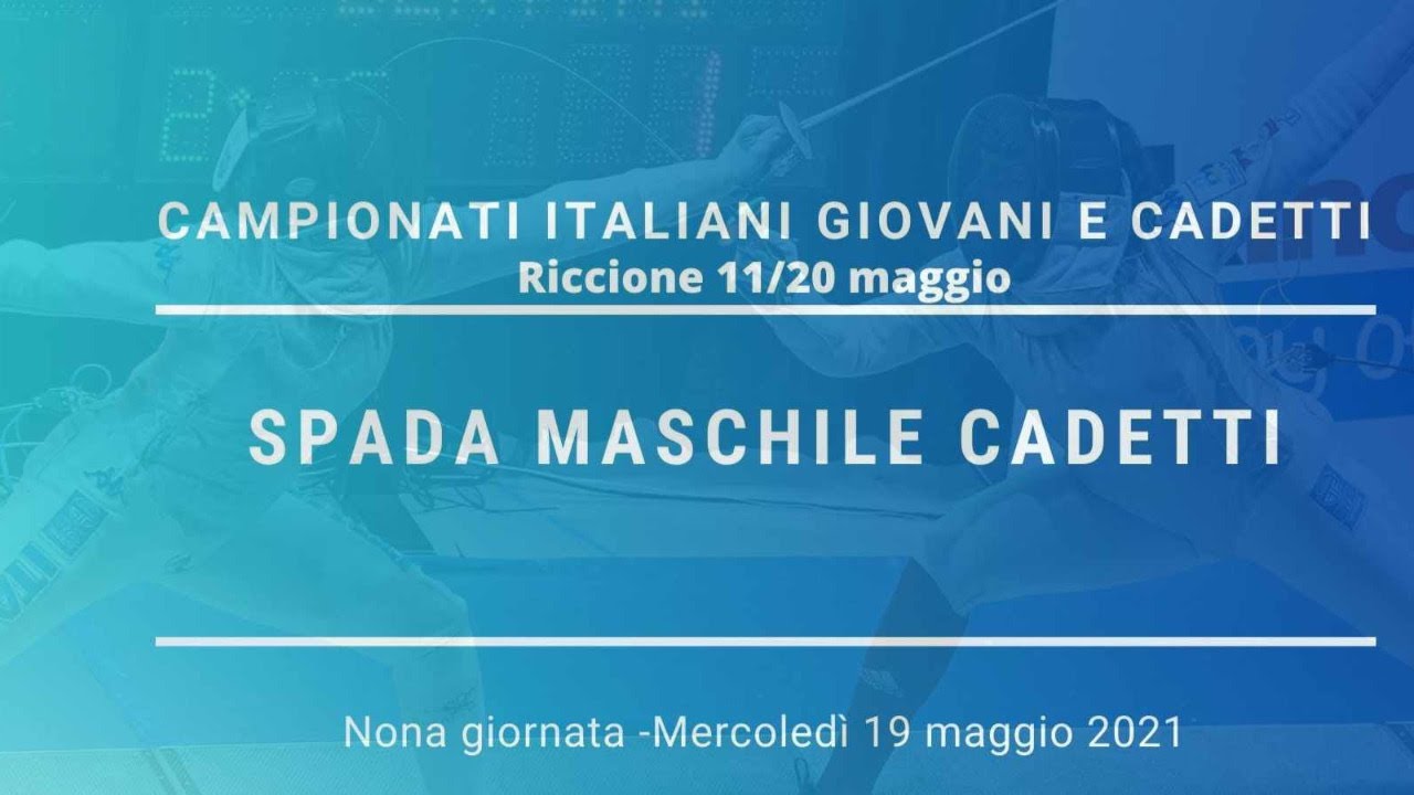 Campionati Italiani Giovani e Cadetti - Riccione 11/20 maggio 2021