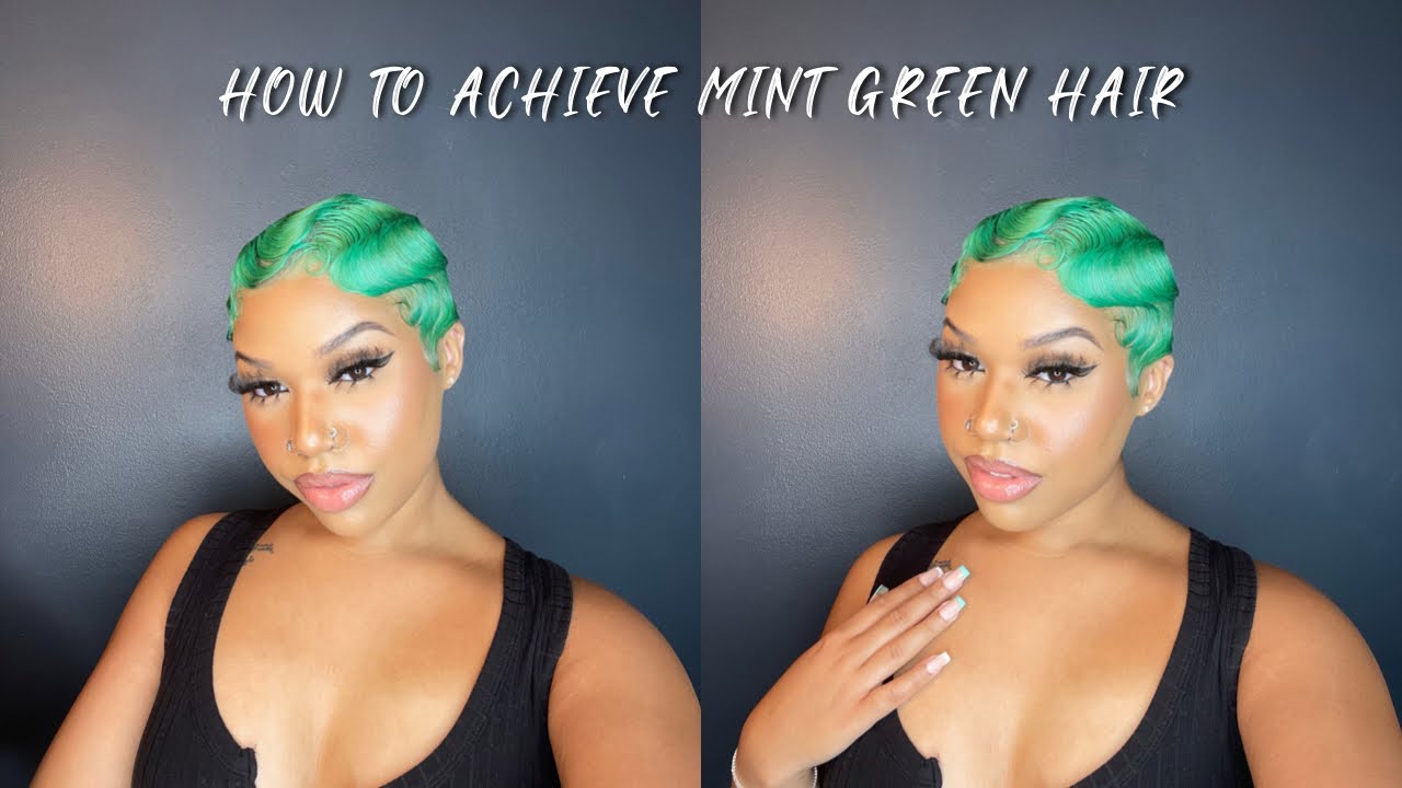 MINT GREEN HAIR | SHORT NATURAL HAIR STYLES | NATASHAZDN