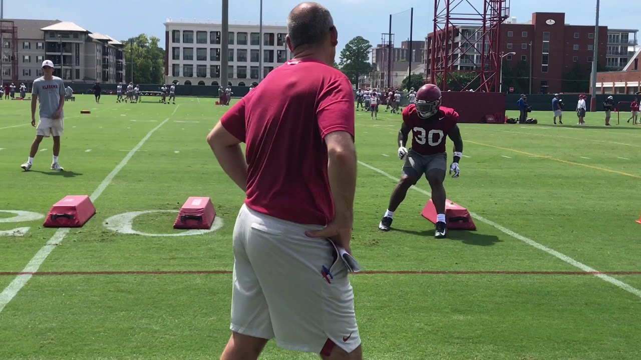 Tide Inside Linebackers Work On Tuesday