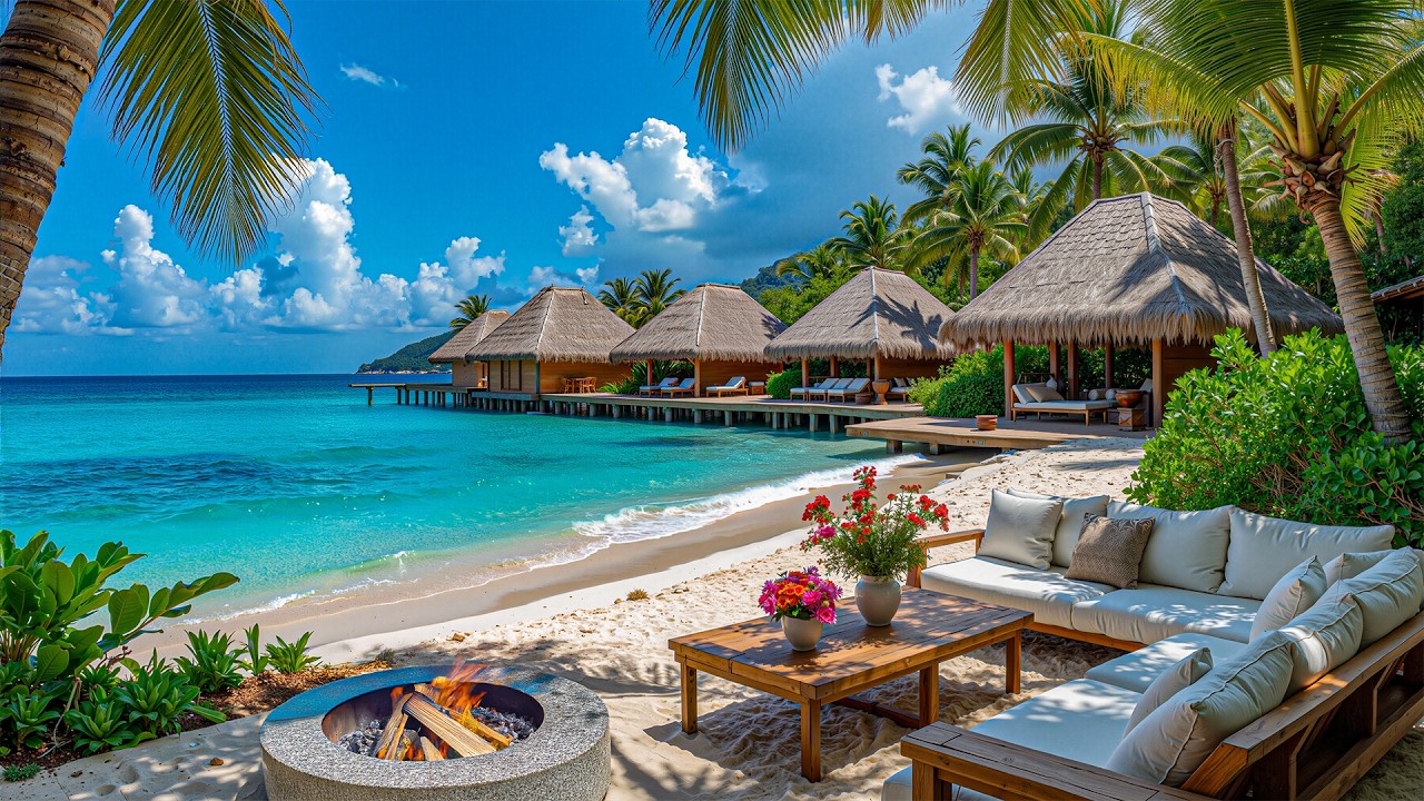 February Jazz And A Luxury Beachfront Resort Lounge – Jazz Instruments And Sea Breeze Help To Relax