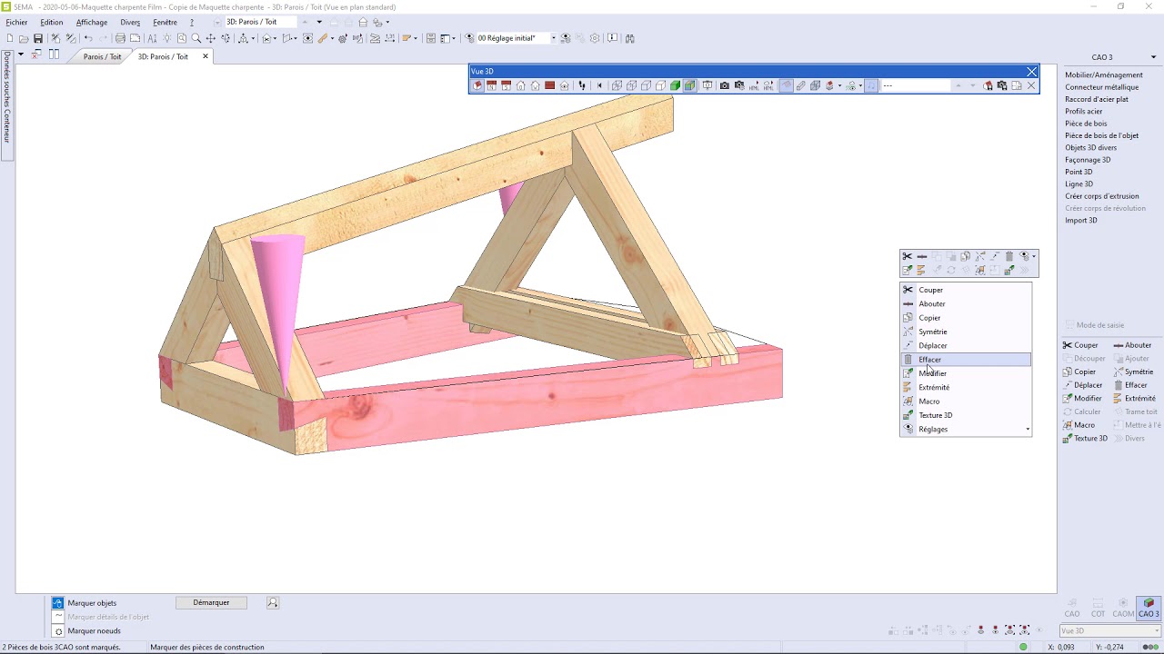 Maquette de charpente SEMA
