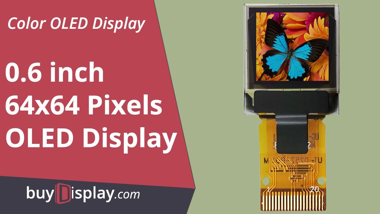 0.6 inch Micro Full Color OLED Display Panel RGB 64x64 SSD1357 SPI