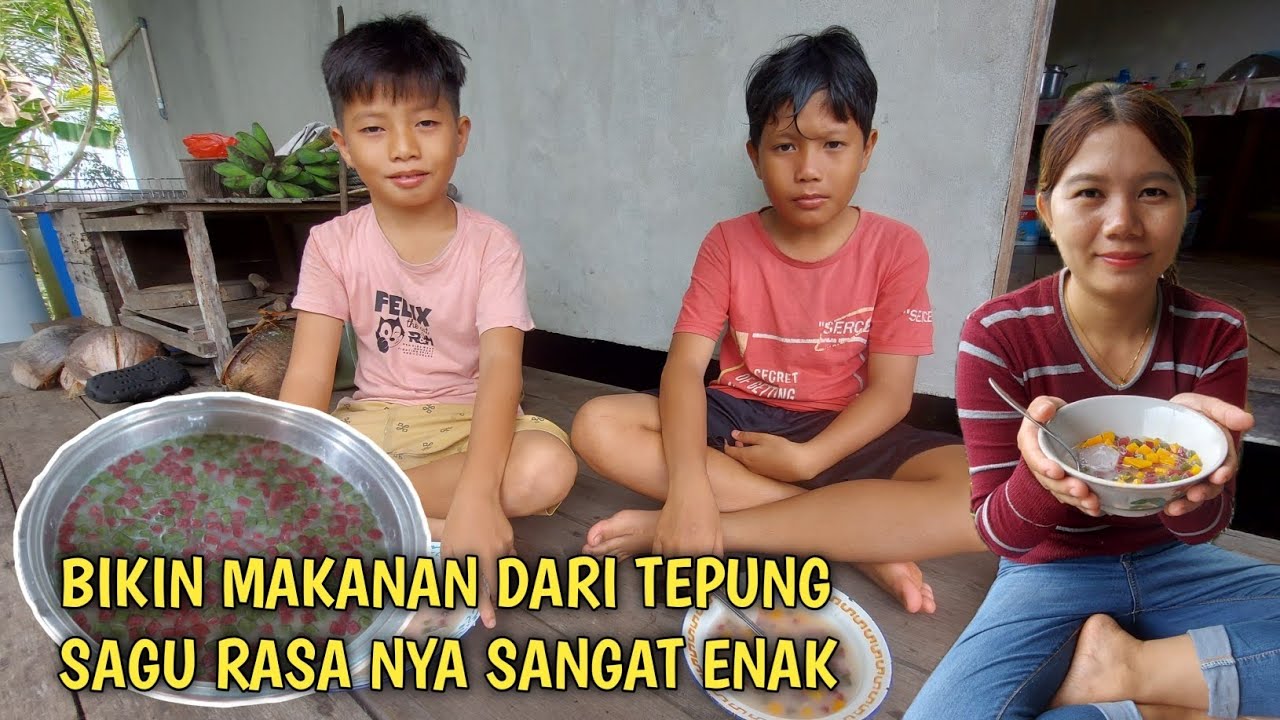 BIKIN OLAHAN MAKANAN DARI TEPUNG SAGU(SAK LIU MI) RASANYA KENYAL2 YANG PASTI DI SUKAI SAMA KELUARGA