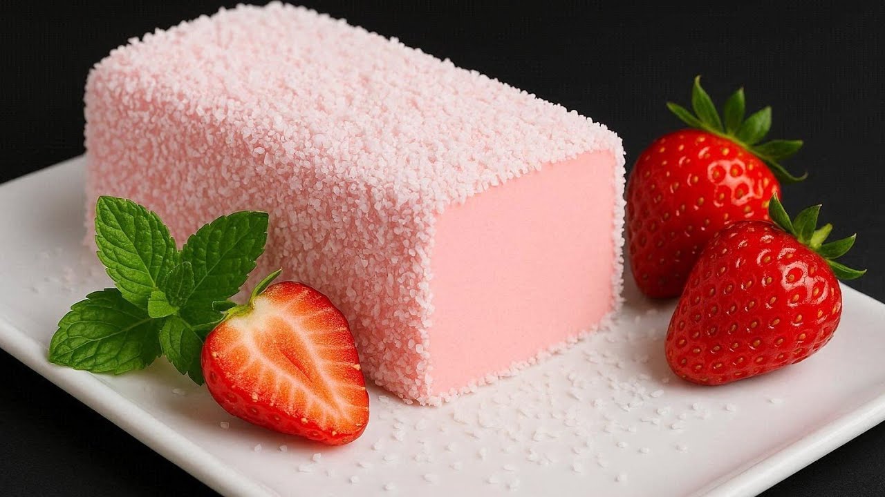 ❗️Всего молоко, клубника и банан! Молниеносный десерт за 5 минут! Без духовки, без желатина!