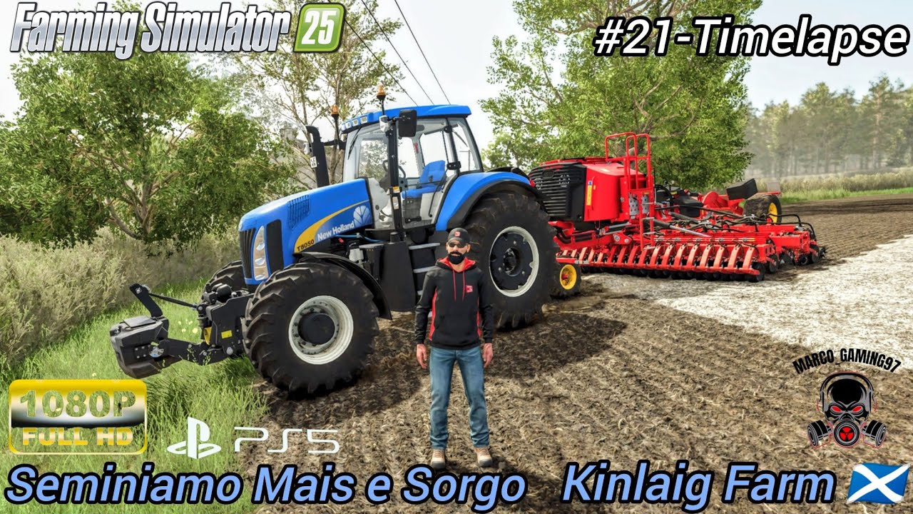 Seminiamo Mais e Sorgo Kinlaig Farm Highland Fishing 🏴󠁧󠁢󠁳󠁣󠁴󠁿 Farming Simulator25 #21-Timelapse