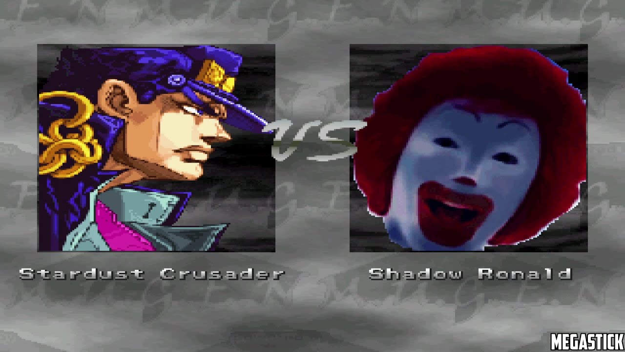 Stardust Crusader Vs Shadow Ronald Team - Mugen