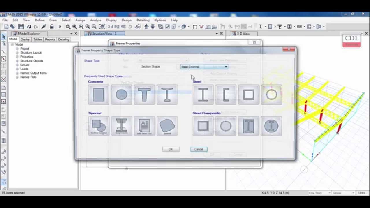 ETABS-Cantilevered Steel Truss Design 01/02