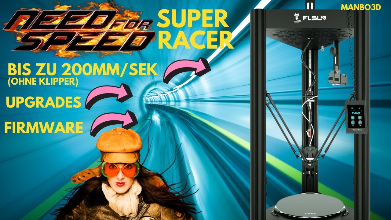 Flsun Super Racer 200mm/Sek ohne Klipper- Upgrades - Firmware -  Review