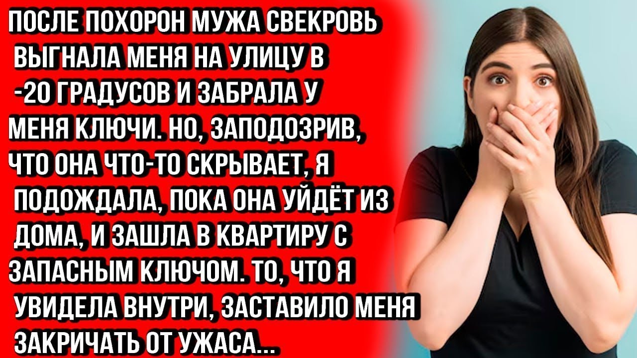После похорон мужа, свекровь выбросила меня из собственного дома в минус 20, а когда я...