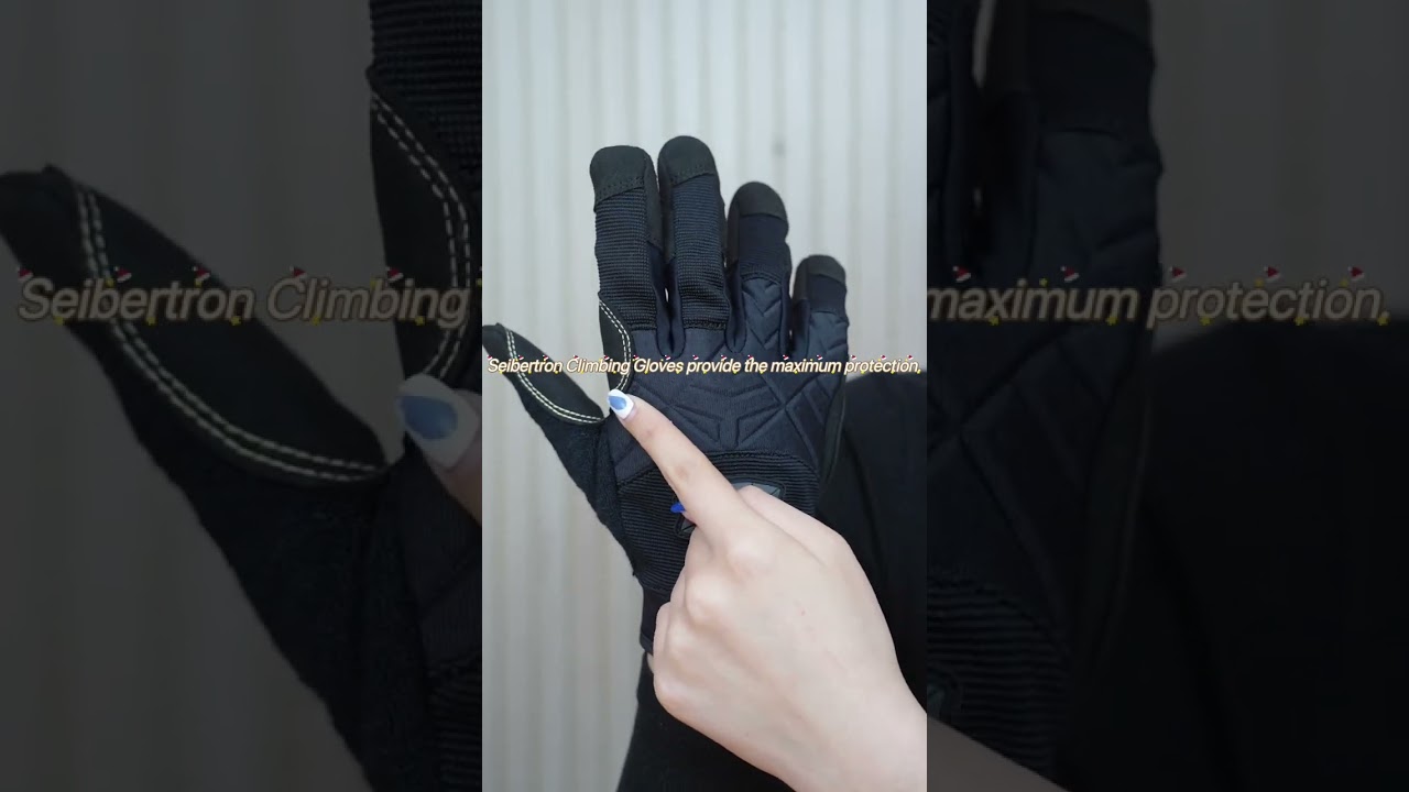 Seibertron Climbing Rope Gloves for Climbers, Rock Climbing, Rescue, Adventure, Sailing, Kayaking,