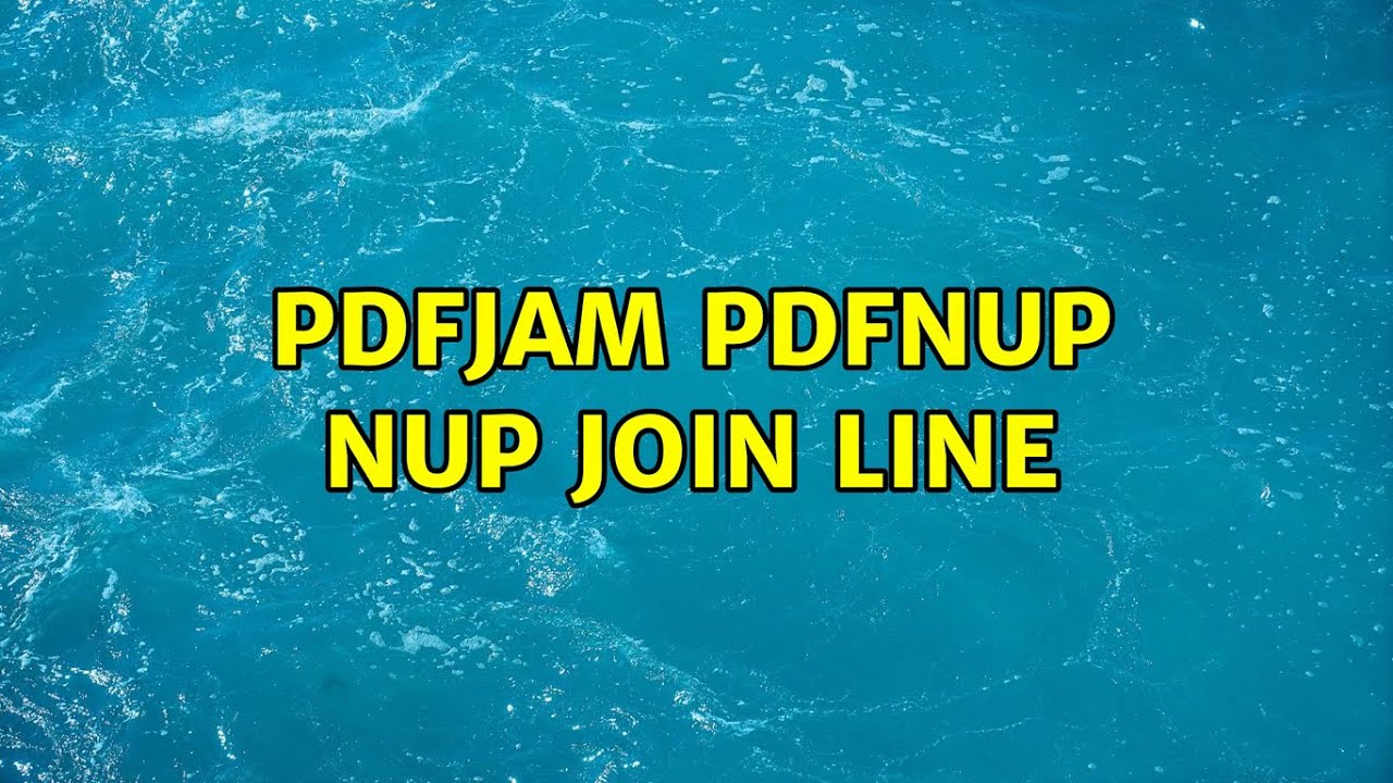 pdfjam pdfnup nup join line