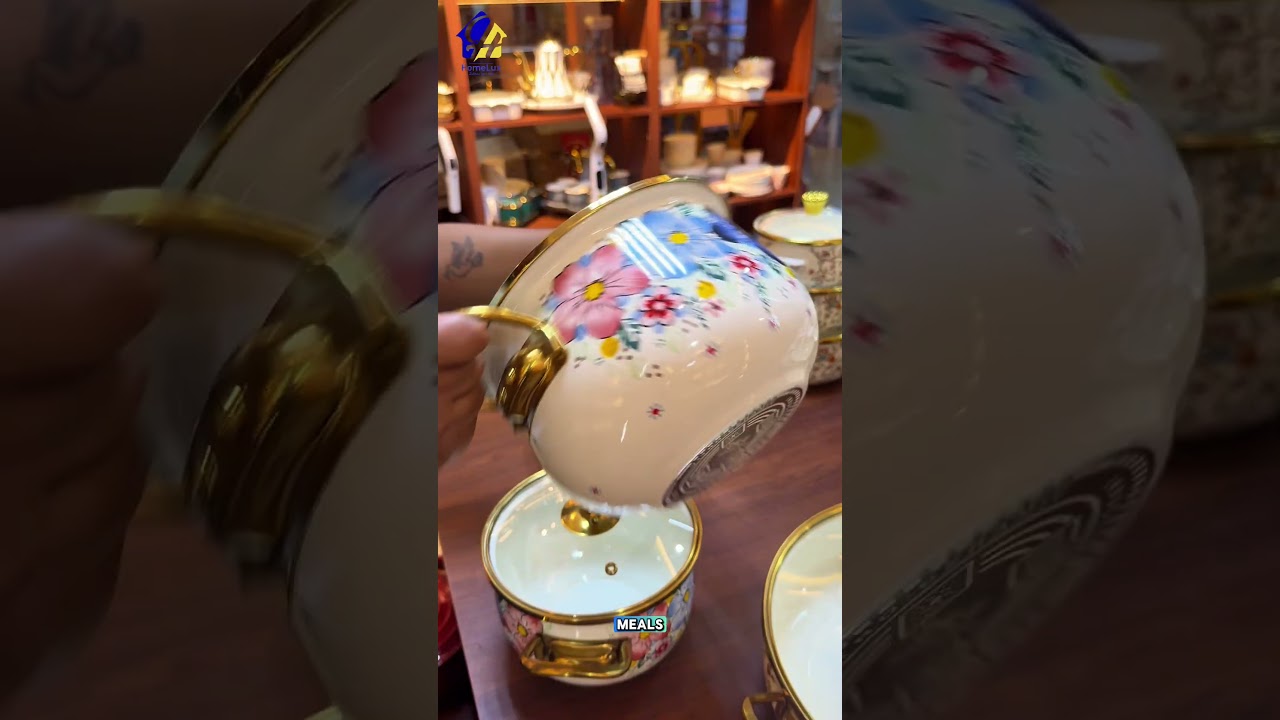 Vintage Enamel-Coated Flower Print Cookware Set 🌸✨