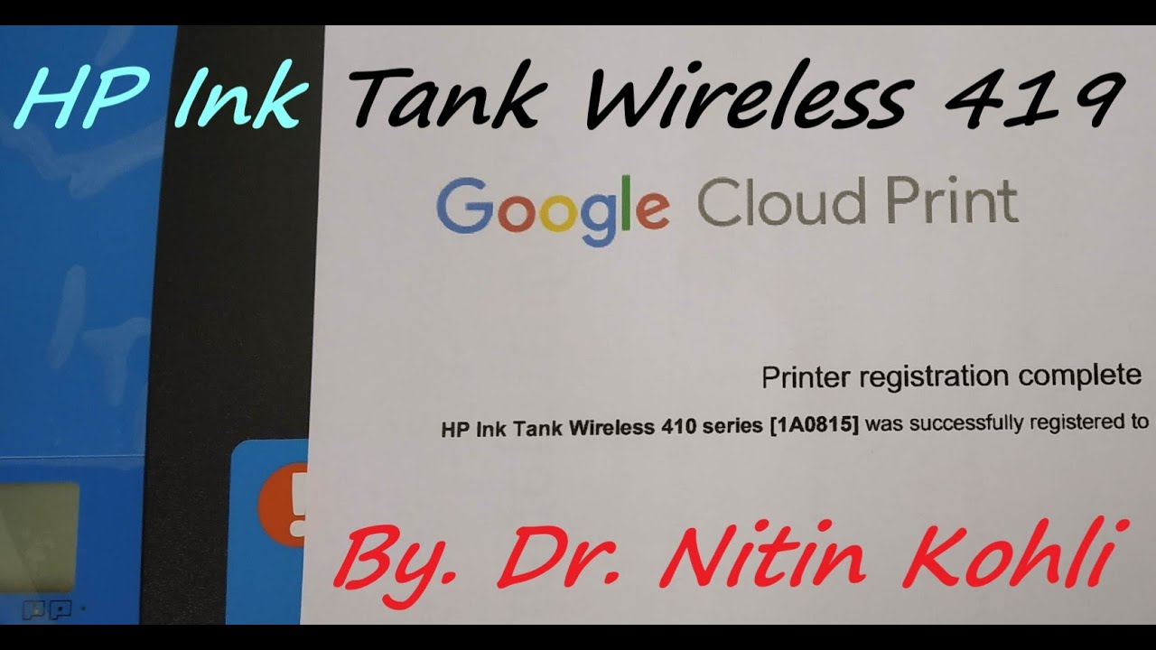 HP Ink Tank Wireless 419 Google Cloud Print | HP Smart App Google Cloud Print | HP Smart ePrint