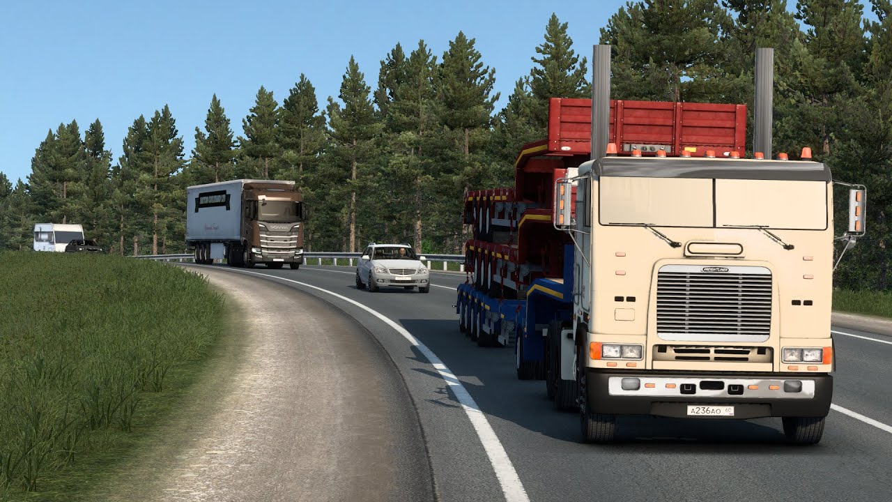 1557 / ETS 2 V1.49 / Русская сборка / Freightliner FLВ / Курган - Чистополь.