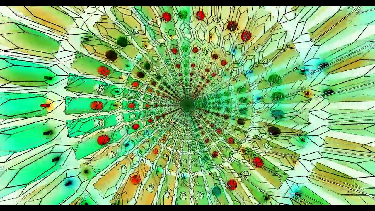 10 hours green neon tunnel hexagonal geometric patterns 4k uhd 60fps screensaver windows 11 ...