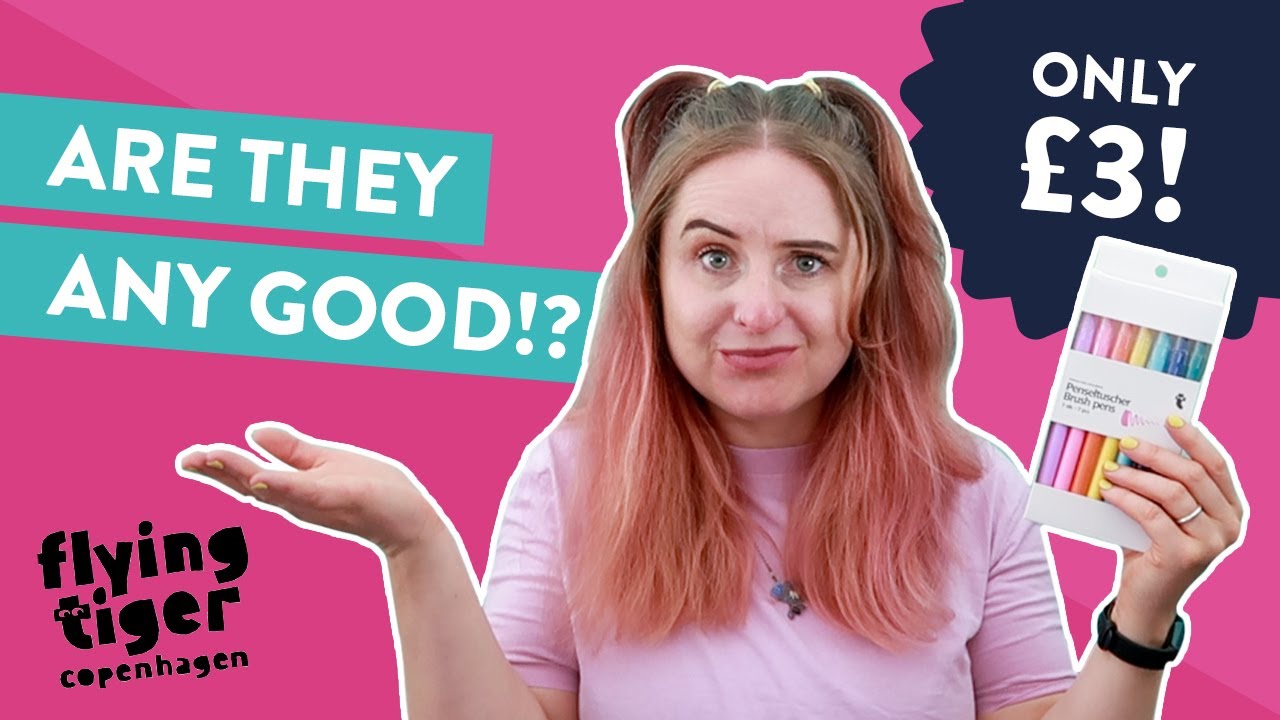 Super CHEAP Brush Pens, are they any good!? | Flying Tiger Brush Pen Review