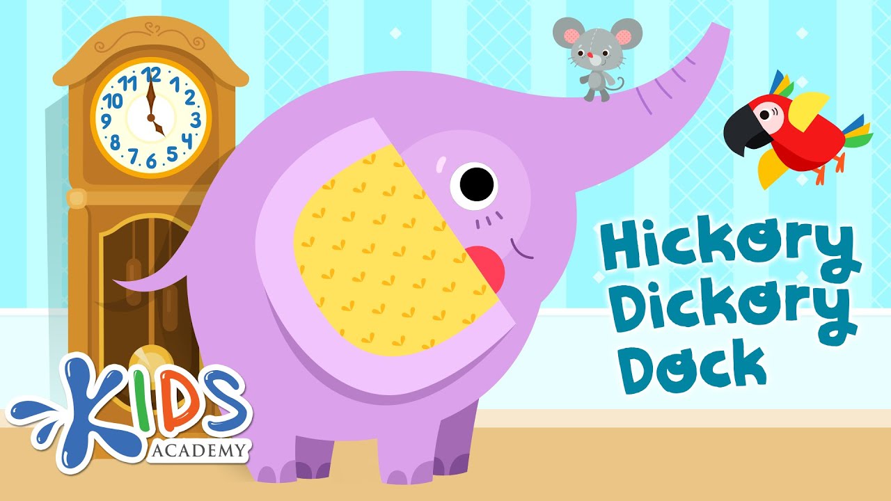 Hickory Dickory Dock - Canción infantil con letra - Rimas y canciones animadas para niños