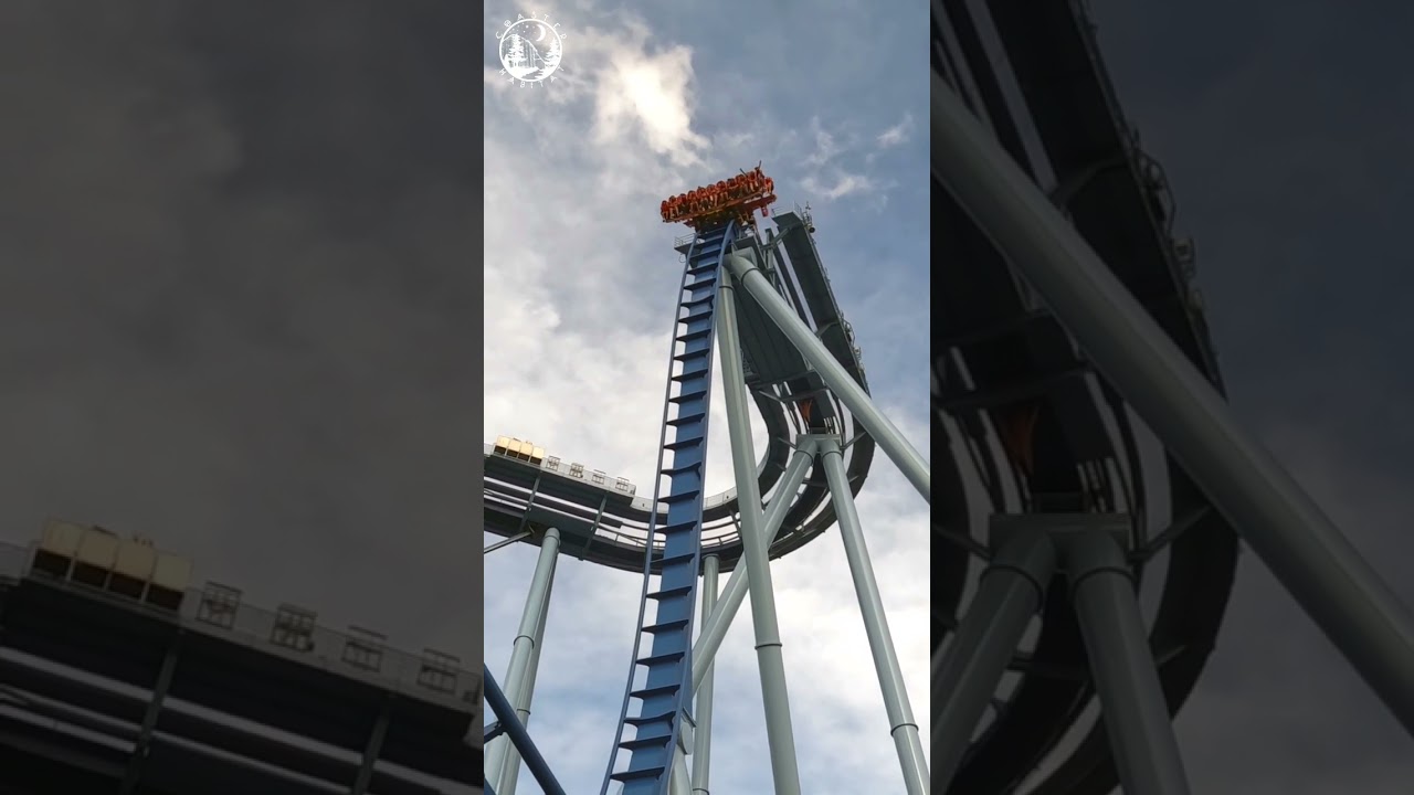 Would you survive this 205ft Vertical Drop!? Griffon at Busch Gardens Williamsburg #shorts #viral