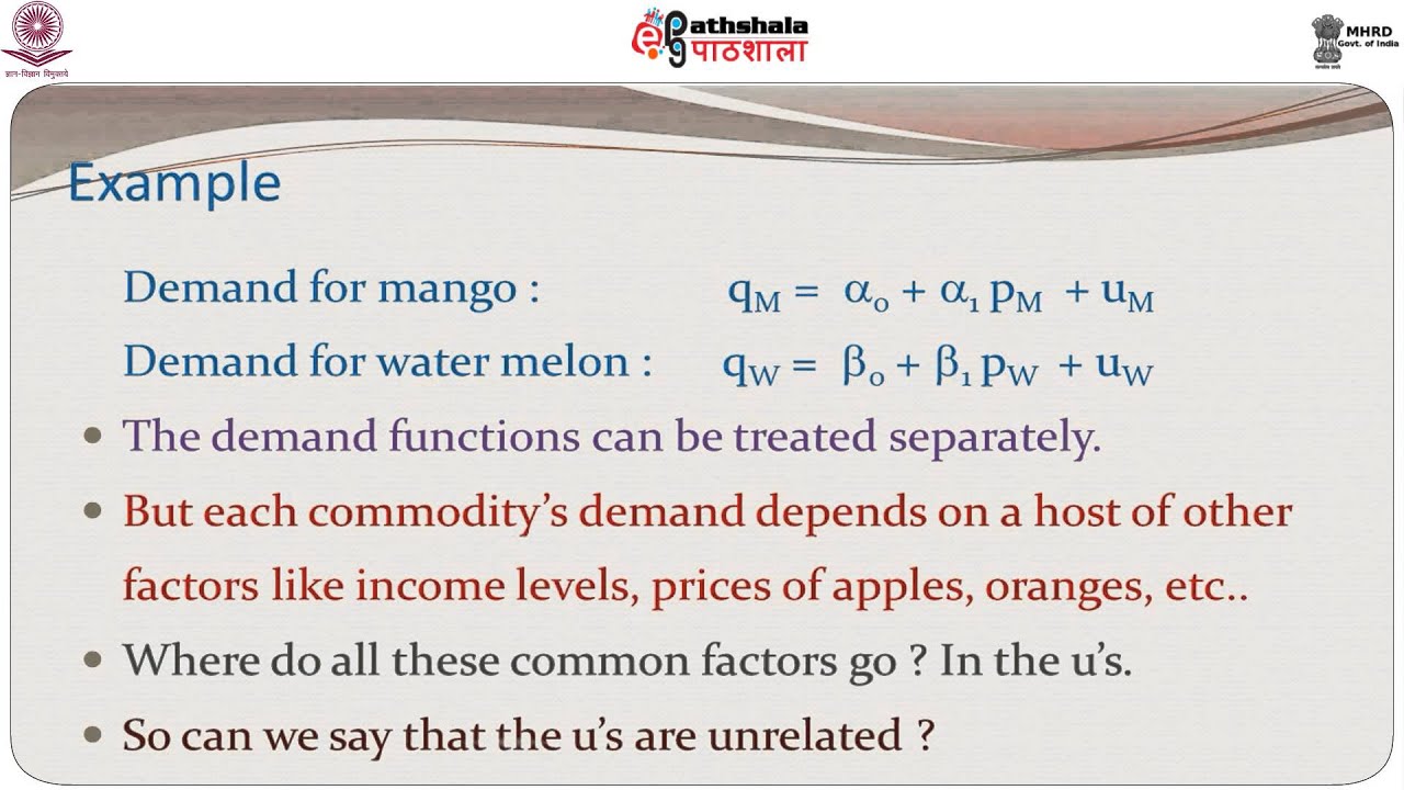 The Seemingly Uncorrelated Regression Models
