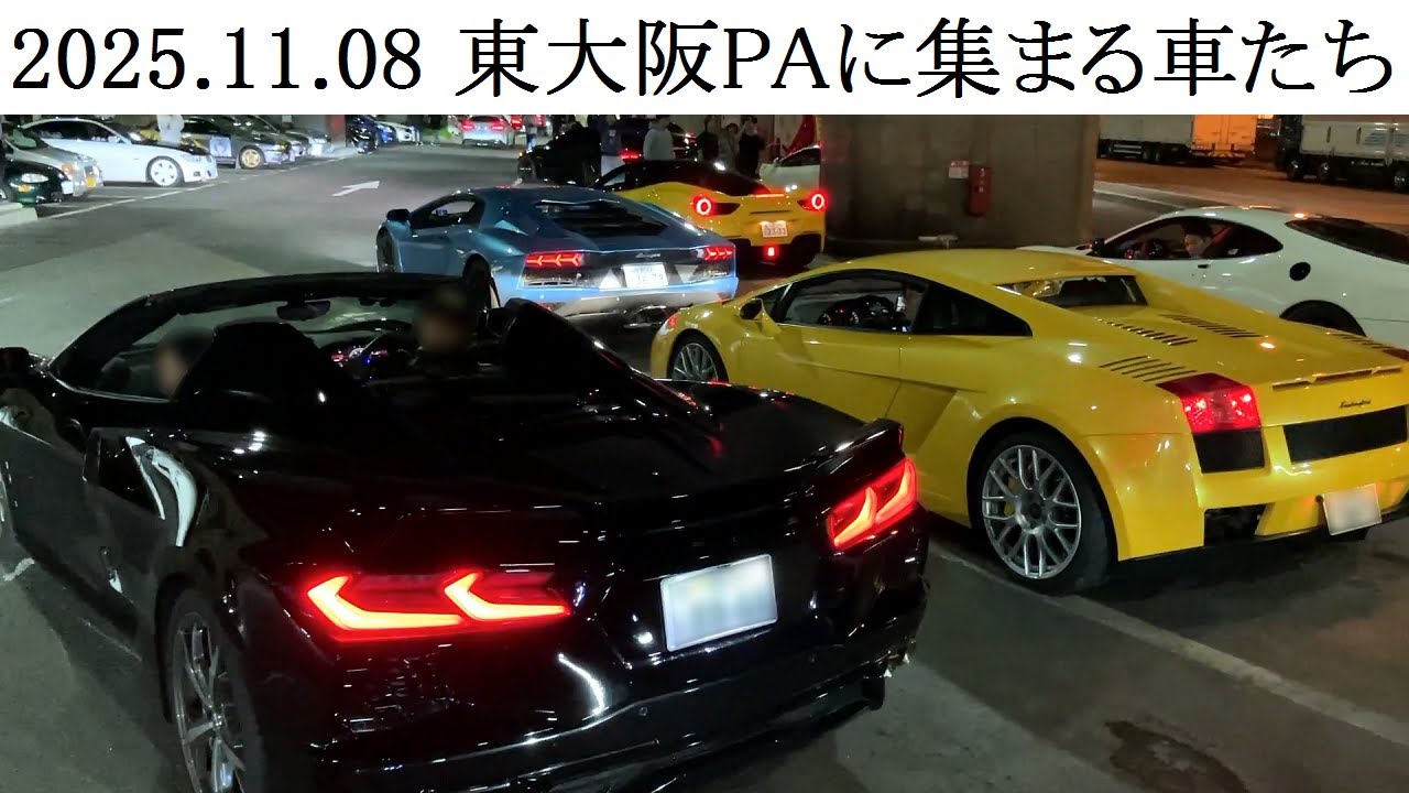 【東大阪ダッシュ】2025.11.08　東大阪PAに集まる車たち【acceleration】