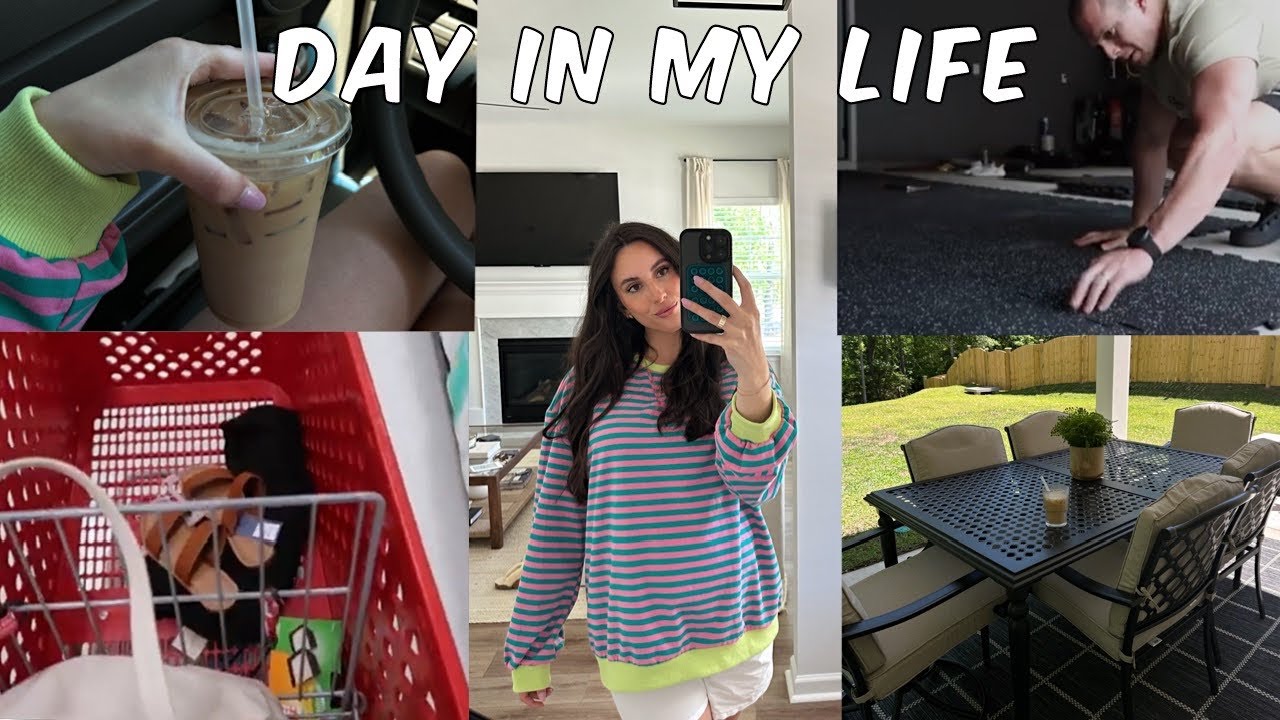 vlog: new drivers license *fail*, huge target + tjmaxx haul, outdoor furniture, garage gym progress