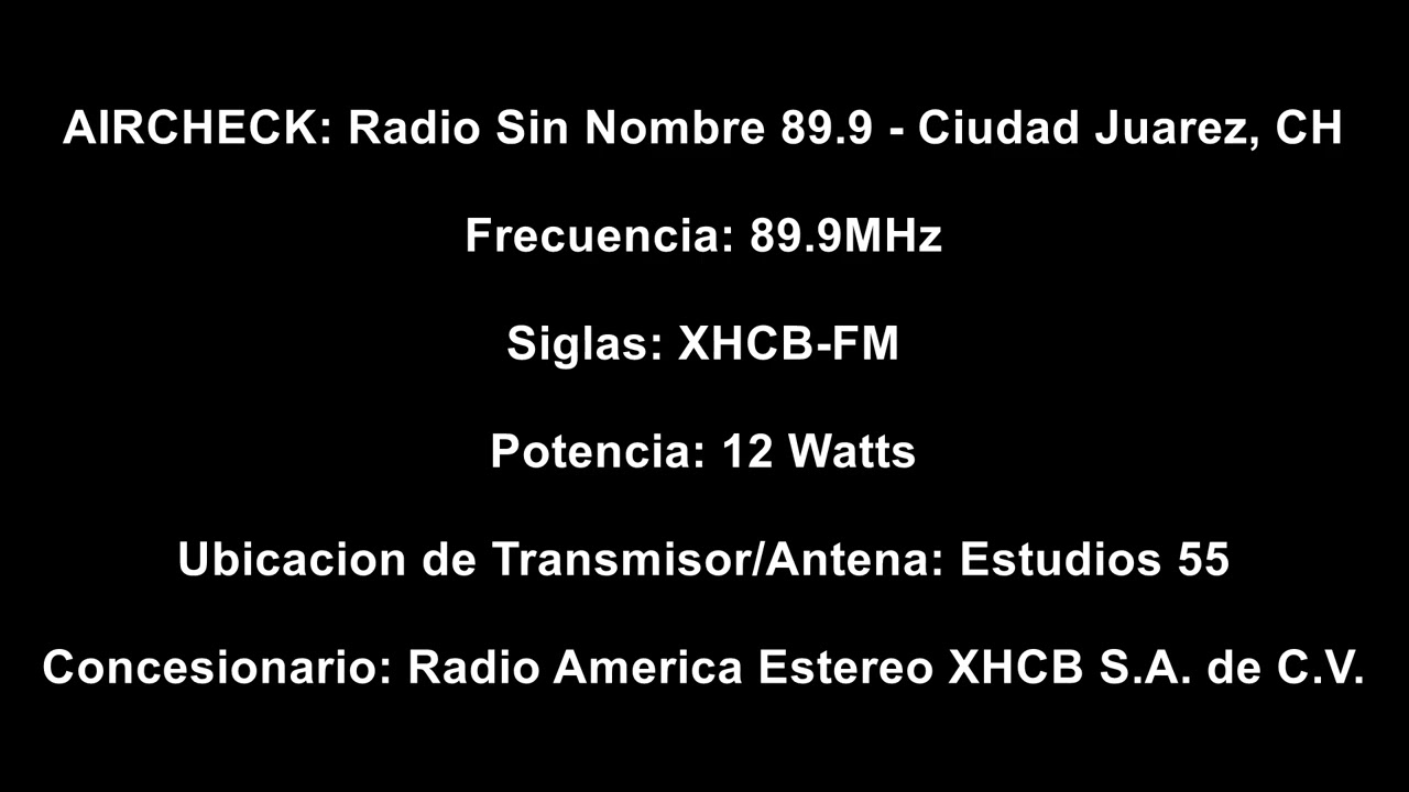 Aircheck XHCB-FM 89.9MHz Ciudad Juárez Chihuahua / 31 de agosto 2025 a las 11 PM