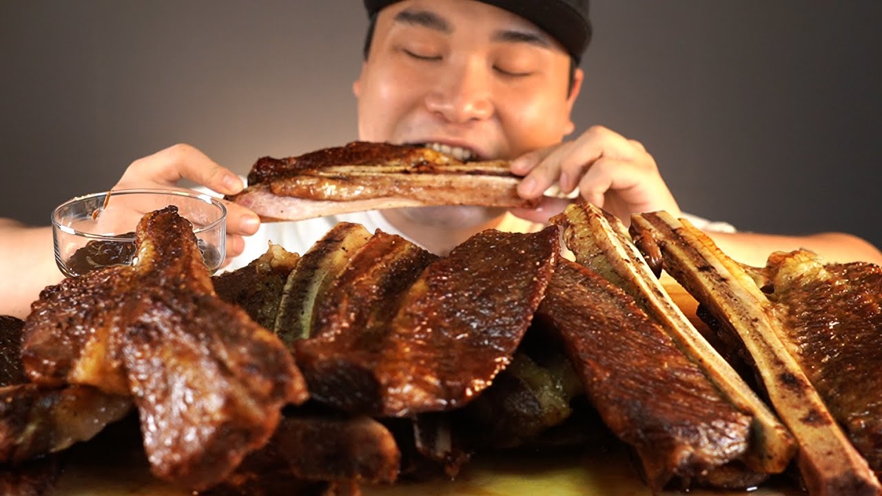 육즙 가득 우대갈비 먹방~!! 리얼사운드 ASMR social eating Mukbang(Eating Show)