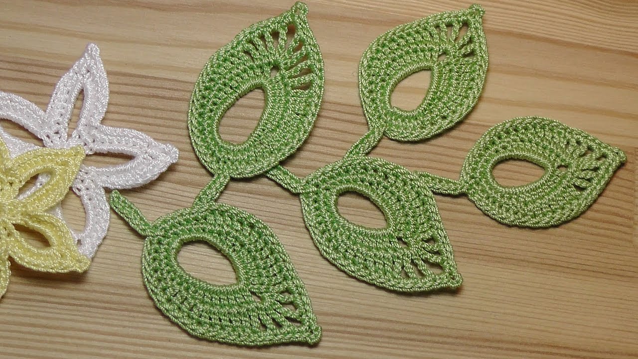 Как связать простой листик крючком - Easy To Crochet Leaf