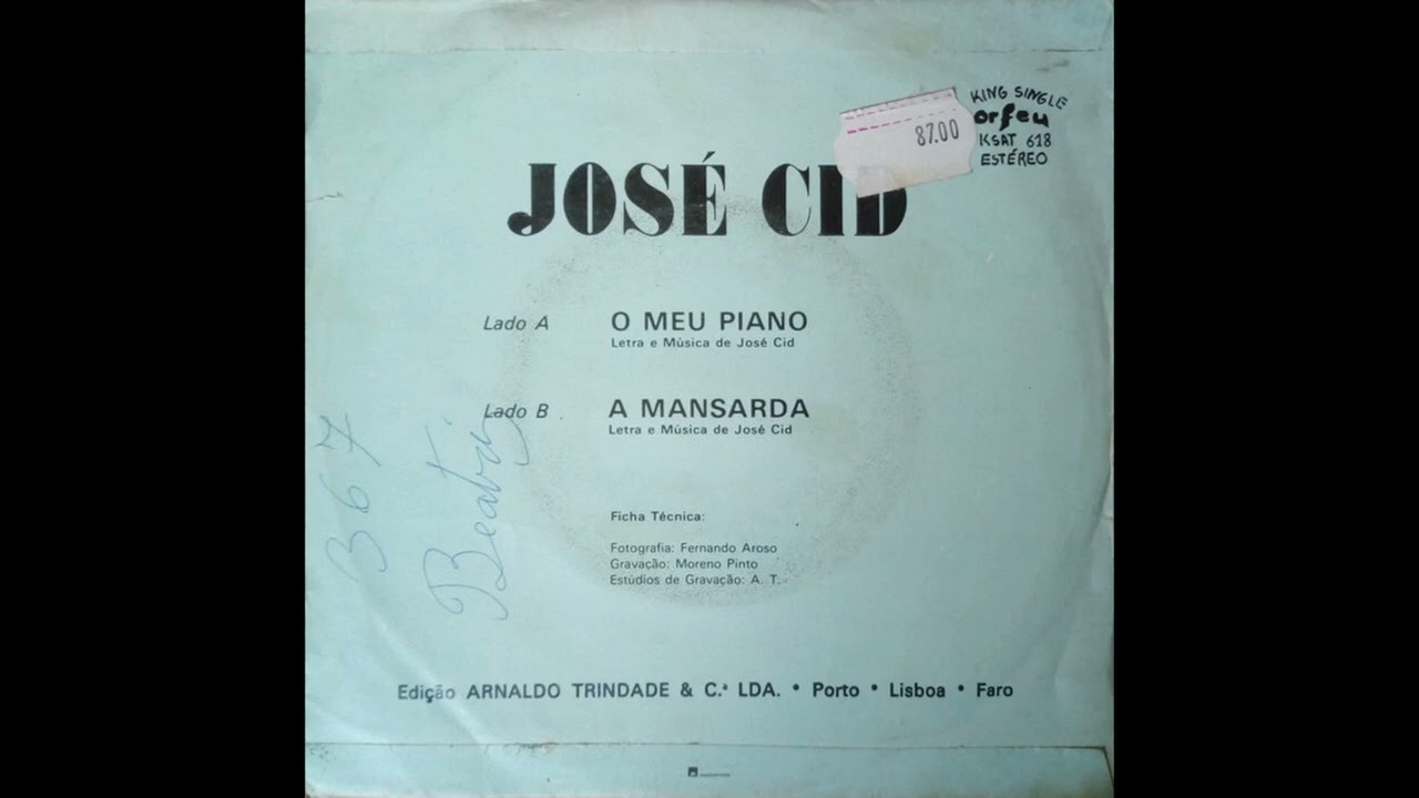José Cid (7''-1978) A - O Meu Piano