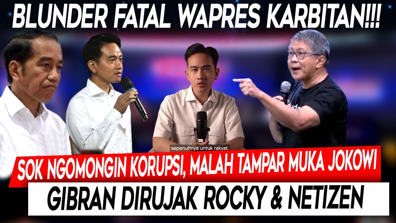 Blunder Fatal❗Sok Ngomongin Korupsi, Malah Tampar Muka Jokowi, Gibran Dirujak Rocky & Netizen