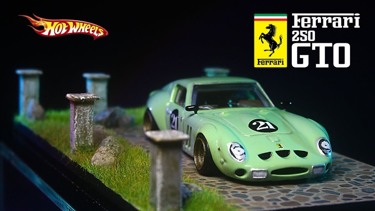 FERRARI 250 GTO VERDE PALLIDO HOT WHEELS CUSTOM