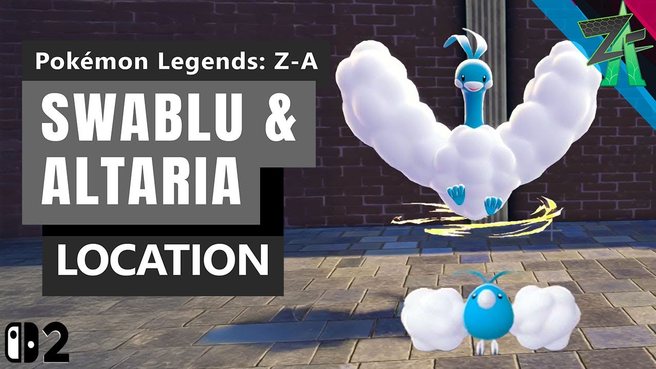 Как получить Сваблу и Алтарию в Pokemon Legends Z-A