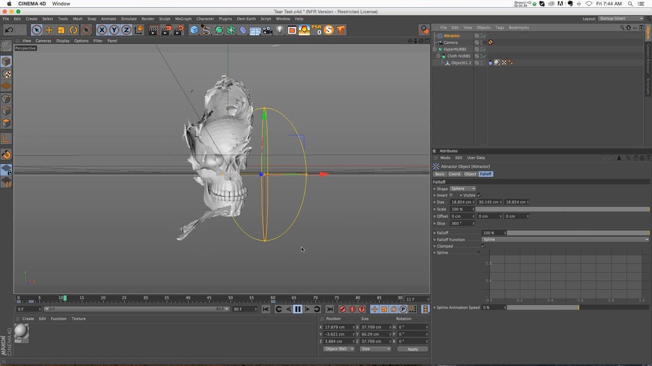 C4D Tutorial: Pose Morph, Animating Vertex Maps & Tearing Cloth