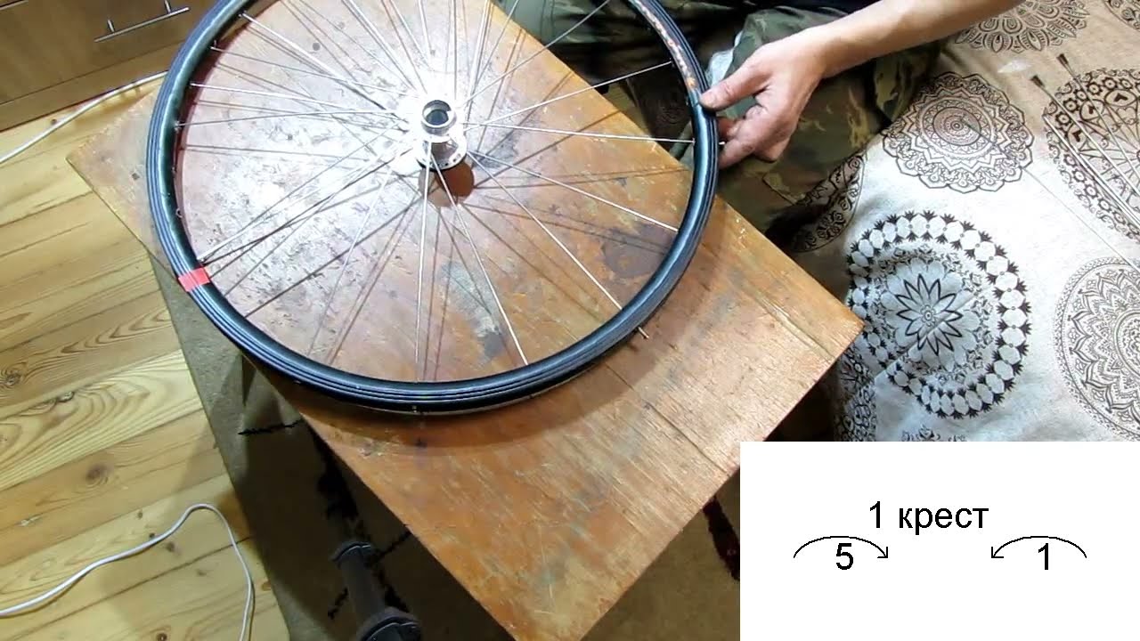 Спицовка 1 крест колеса велосипеда