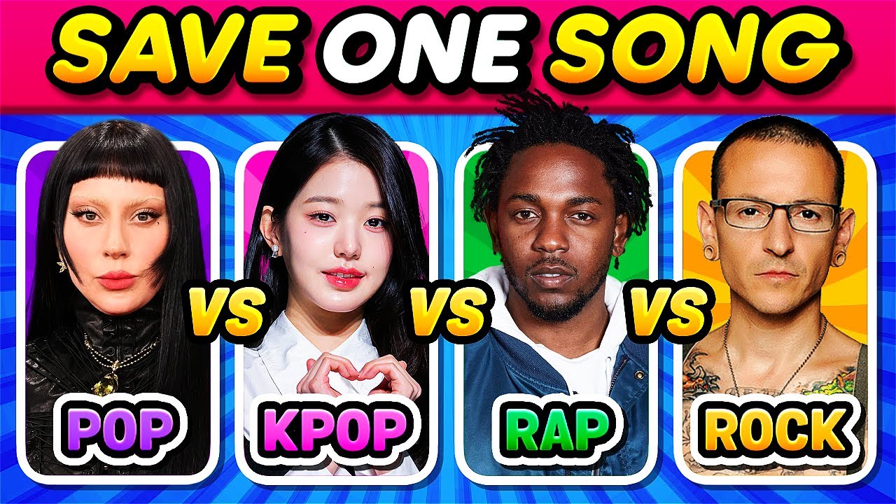 Save One Song 2025 🤩 POP vs KPOP vs RAP vs ROCK 🔥Music Genre Battle | Music Quiz