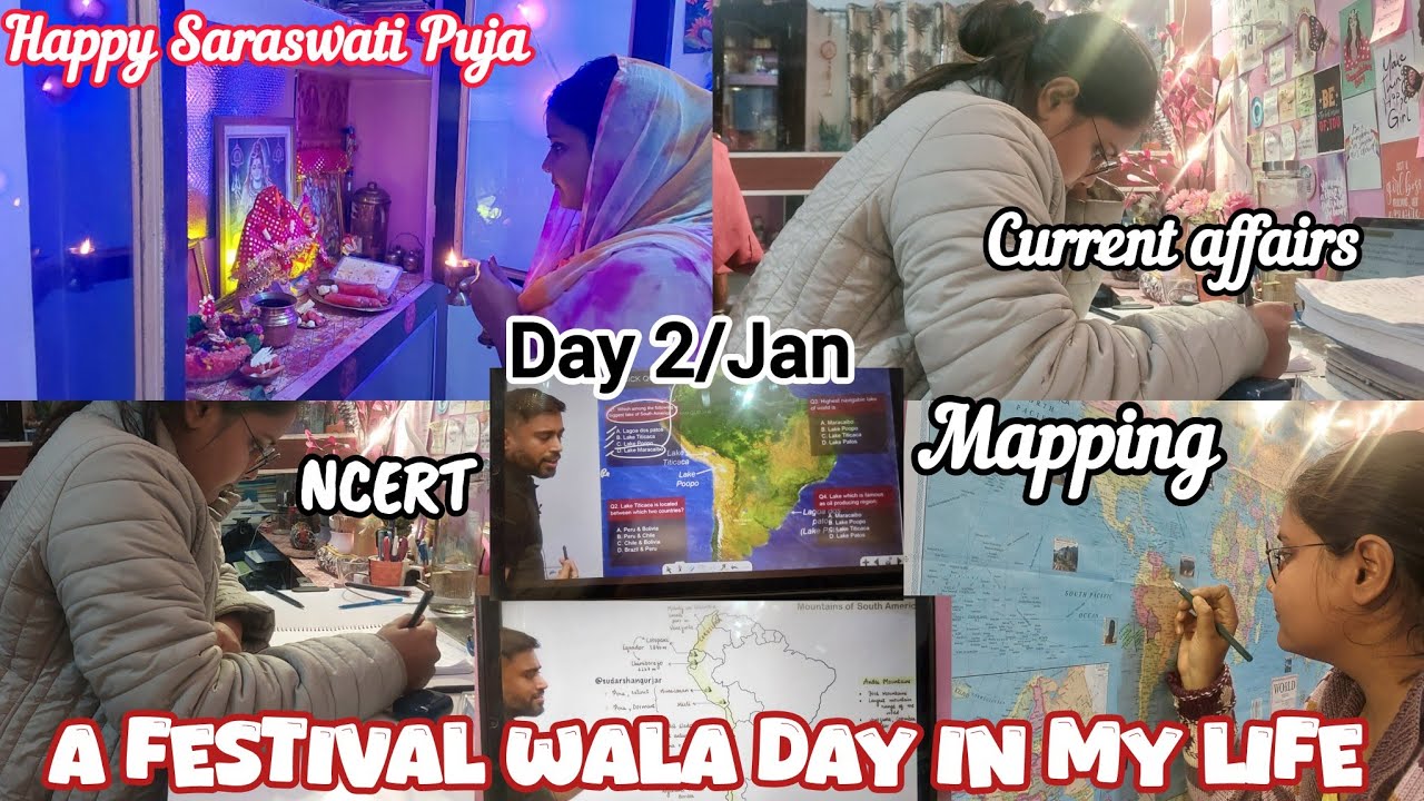 DAY 2- A Day in my life as a CSE UPSC/ BPSC Aspirant/ Festival + Study Routine | Aspirant Life.