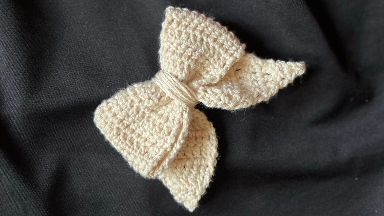 فيونكه كروشيه 3D بطريقه سهله وسريعه للمبتدئات || How to make a crochet bow